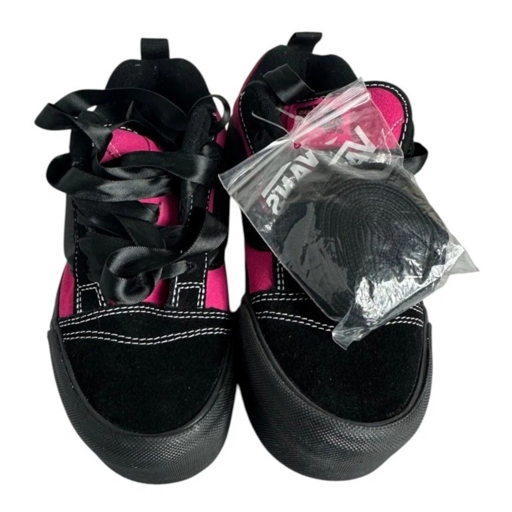 Vans Knu Skool Stack Knu Stack Platform Sneakers Womens 6 Black Hot Pink Skater
